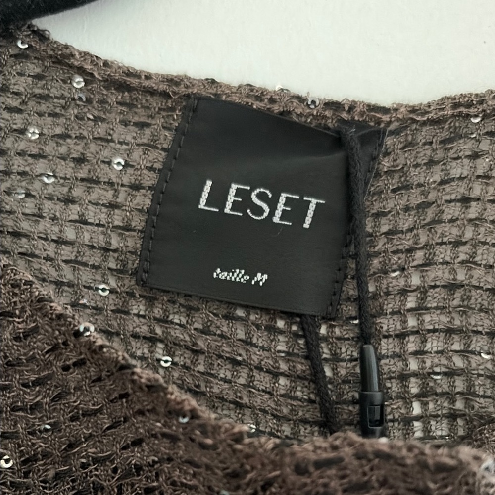 Leset NWT Brown Knit Button-Front Women's Cardigan - Picture 3 of 5